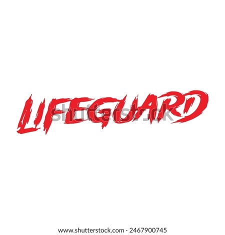 lifeguard text on white background.