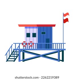 Lifeguard Tower icon. Station building illustration isolated