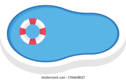 icono de color plano vectorial de salvavidas 