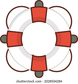icono de color plano vectorial de salvavidas