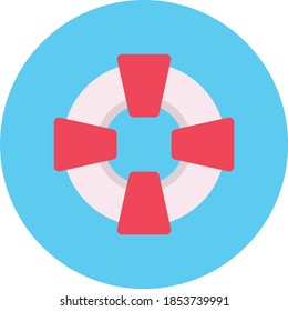 lifeguard vector flat colour icon 