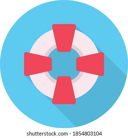 lifeguard vector flat colour icon 