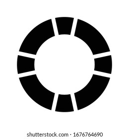 icono plano de glifo vectorial salvavidas 