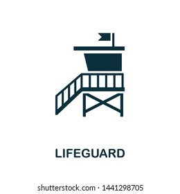 Lifeguard vector icon illustration. Creative sign from icons collection. Filled flat Lifeguard icon for computer and mobile. Symbol, logo vector graphics.