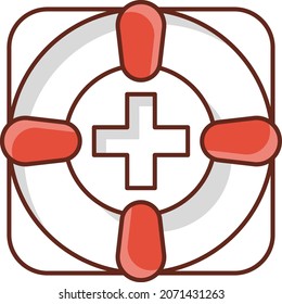 lifeguard Vector illustration on a transparent background. Premium quality symbols. Vector Line Flat color  icon for concept and graphic design.