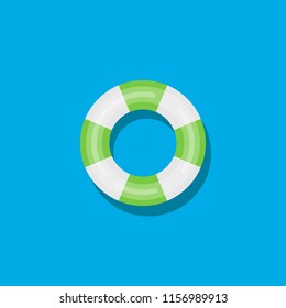 Lifeguard vector isolated. Green buoy.