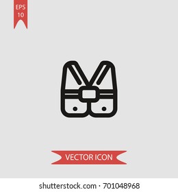 Lifeguard vest vector icon illustration symbol