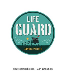 Lifeguard Vintage Retro badge patch logo stickers inspiration