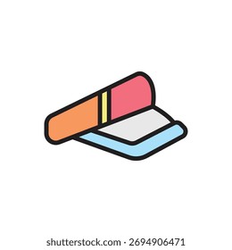Ilustración vectorial de icono de visera de salvavidas
