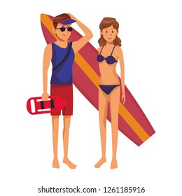 lifeguard and woman