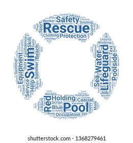 lifeguard word cloud. tag cloud about lifeguard