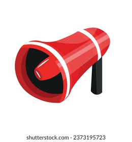 Lifeguard's megaphone on white background