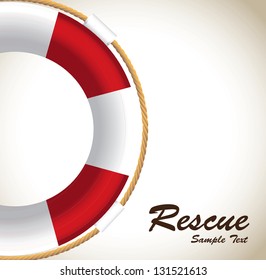 lifeguards to rescue over white background vector illustration