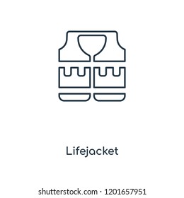 Lifejacket concept line icon. Linear Lifejacket concept outline symbol design. This simple element illustration can be used for web and mobile UI/UX.