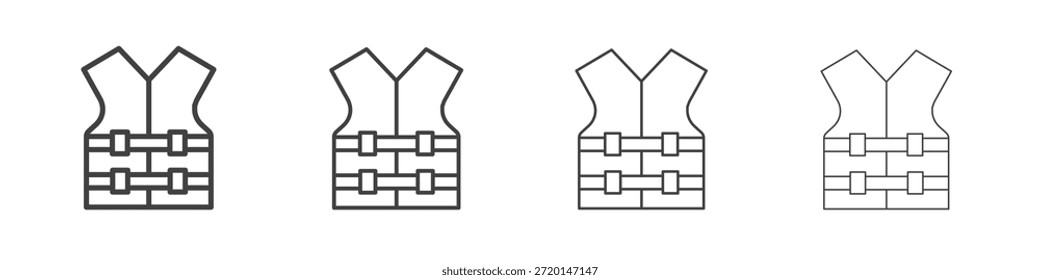 Concepto de icono de chaleco salvavidas Linear Pictogram. Ilustración de elemento simple.