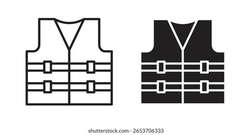 Lifejacket icon design element. Editable stroke. Vector