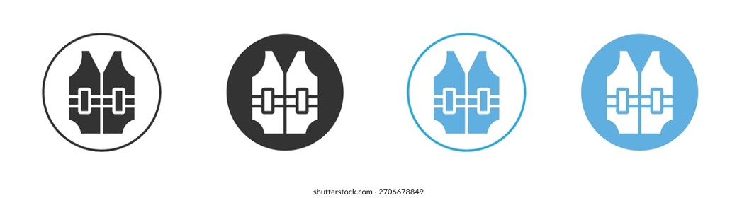 Lifejacket icon Logo Template Design set