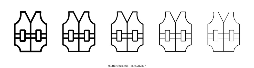 Icono del chaleco salvavidas para el concepto móvil y el Diseño web.