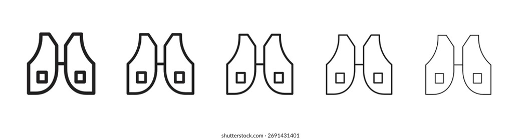Lifejacket icon, outline vector logo illustration, linear pictogram isolated