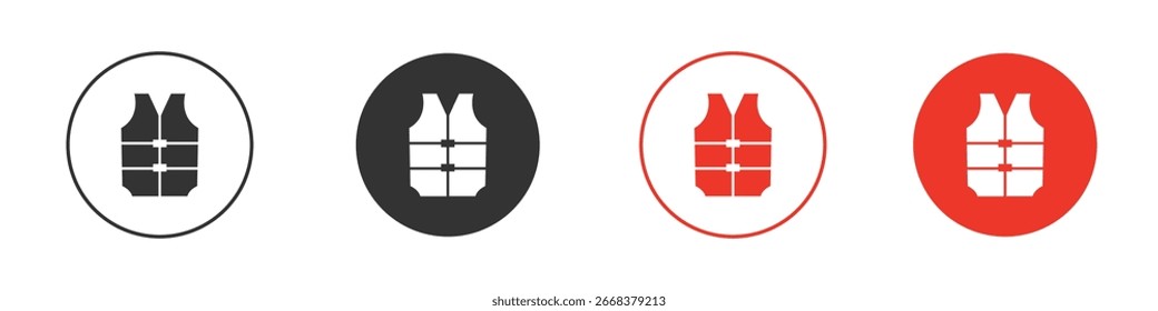 Lifejacket icon pack. Clipart Vector design