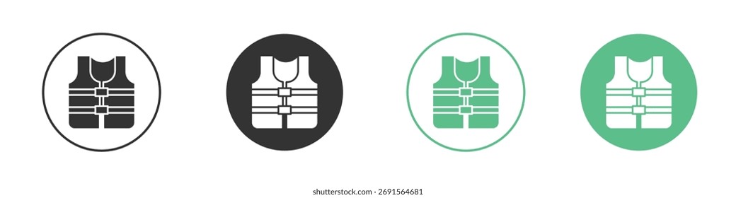 Lifejacket icon set. for mobile concept and web design.
