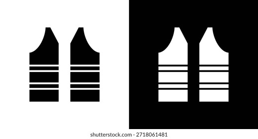 Lebensjacke-Symbol. Einfaches, hochwertiges Piktogramm. Moderner solider Stil