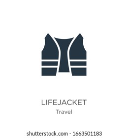 Lifejacket icon vector. Trendy flat lifejacket icon from travel collection isolated on white background. Vector illustration can be used for web and mobile graphic design, logo, eps10