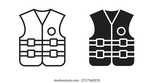 Lifejacket icons. Pixel perfect. Vector outline icon. Flat logo concept.