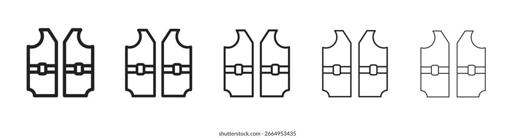 Lebensjacke-Symbole. einfache und moderne Vektorsymbol-Designs