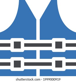 lifejacket vector glyph colour icon
