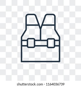 Lifejacket vector icon isolated on transparent background, Lifejacket logo concept