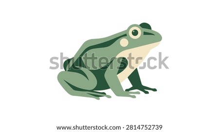 Lifelike green frog perched on lush grass with detailed textures and vivid shades perfect for nature conservation or wildlife content