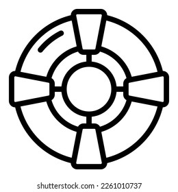 Lifeline icon outline vector. Coast guard. Sea rescue