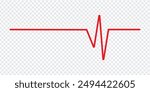 Lifeline icon vector. Heart beats line icon. Cardiogram line icon, sign. Heart pulse silhouette, icon, symbol. Vector illustration.