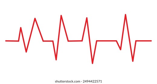 Lifeline icon vector. Heart beats line icon. Cardiogram line icon, sign. Heart pulse silhouette, icon, symbol. Vector illustration.