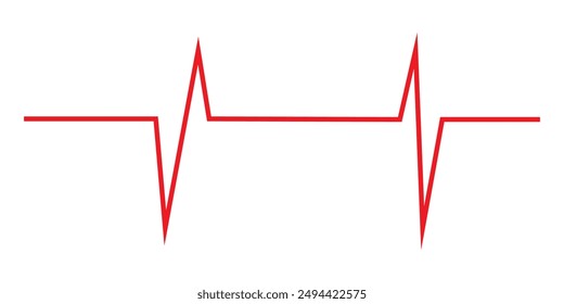 Lifeline icon vector. Heart beats line icon. Cardiogram line icon, sign. Heart pulse silhouette, icon, symbol. Vector illustration.