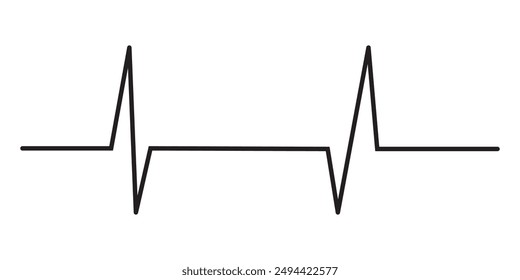 Lifeline icon vector. Heart beats line icon. Cardiogram line icon, sign. Heart pulse silhouette, icon, symbol. Vector illustration.