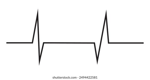 Lifeline icon vector. Heart beats line icon. Cardiogram line icon, sign. Heart pulse silhouette, icon, symbol. Vector illustration.