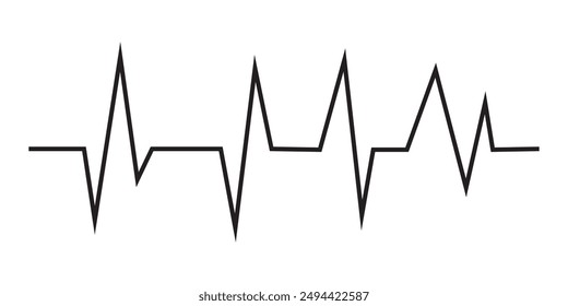 Lifeline icon vector. Heart beats line icon. Cardiogram line icon, sign. Heart pulse silhouette, icon, symbol. Vector illustration.