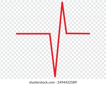 Lifeline icon vector. Heart beats line icon. Cardiogram line icon, sign. Heart pulse silhouette, icon, symbol. Vector illustration.