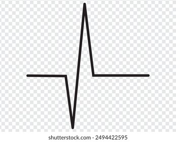 Lifeline icon vector. Heart beats line icon. Cardiogram line icon, sign. Heart pulse silhouette, icon, symbol. Vector illustration.