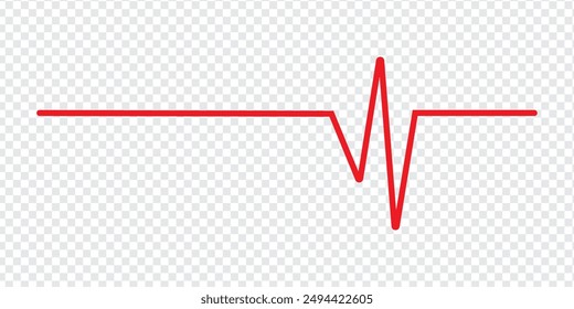 Lifeline icon vector. Heart beats line icon. Cardiogram line icon, sign. Heart pulse silhouette, icon, symbol. Vector illustration.