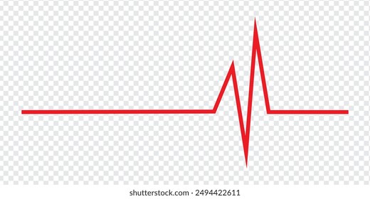 Lifeline icon vector. Heart beats line icon. Cardiogram line icon, sign. Heart pulse silhouette, icon, symbol. Vector illustration.