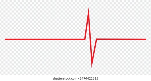 Lifeline icon vector. Heart beats line icon. Cardiogram line icon, sign. Heart pulse silhouette, icon, symbol. Vector illustration.