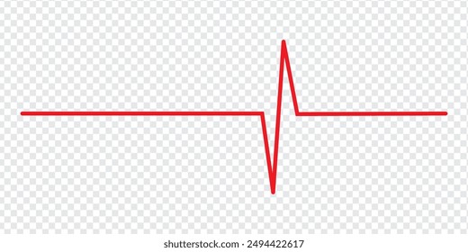 Lifeline icon vector. Heart beats line icon. Cardiogram line icon, sign. Heart pulse silhouette, icon, symbol. Vector illustration.