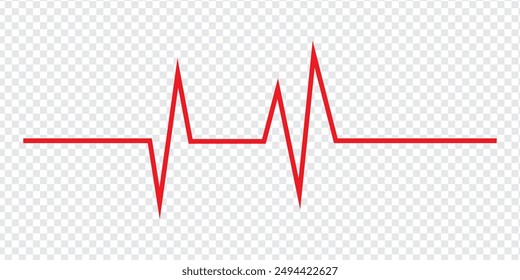 Lifeline icon vector. Heart beats line icon. Cardiogram line icon, sign. Heart pulse silhouette, icon, symbol. Vector illustration.