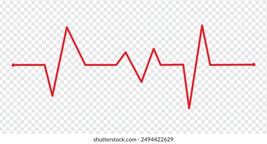 Lifeline icon vector. Heart beats line icon. Cardiogram line icon, sign. Heart pulse silhouette, icon, symbol. Vector illustration.