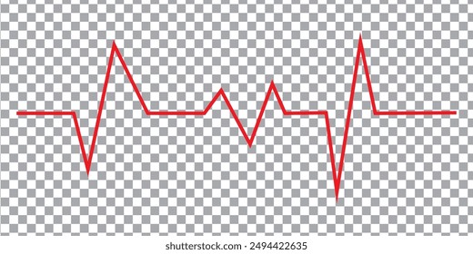 Lifeline icon vector. Heart beats line icon. Cardiogram line icon, sign. Heart pulse silhouette, icon, symbol. Vector illustration.