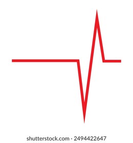 Lifeline icon vector. Heart beats line icon. Cardiogram line icon, sign. Heart pulse silhouette, icon, symbol. Vector illustration.