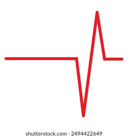 Lifeline icon vector. Heart beats line icon. Cardiogram line icon, sign. Heart pulse silhouette, icon, symbol. Vector illustration.